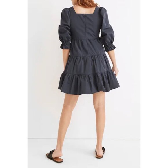 Madewell Lizzie Babydoll Dress in Blue Plus Size 14 - Picture 2 of 10